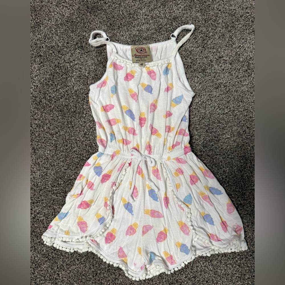 American Threads Kids Ice Cream Print Romper